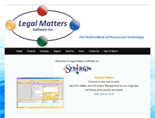 Tablet Screenshot of legalmatterssoftware.com